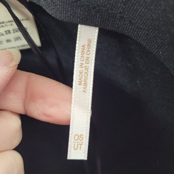 Free People Hat Womens OS Black Wool Goldfinger Western Felt Wide‎ Brim Hat - Picture 8 of 12